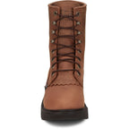 Justin Livestock 8" Men's Lace Up Cowhide Workboots Boots (Aged Bark Brown)