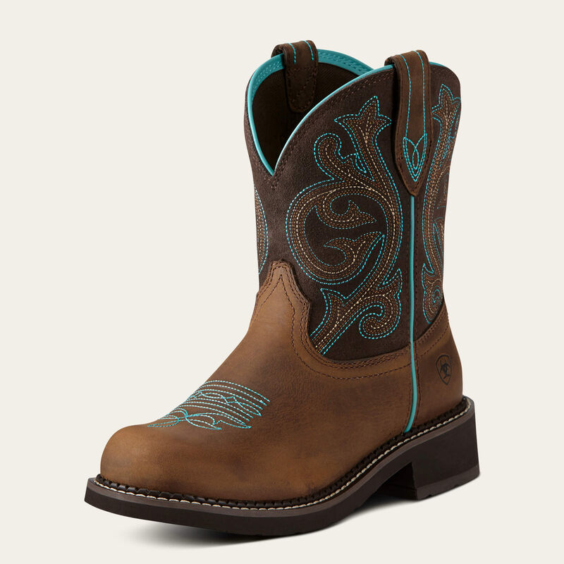 Ariat Women's Fatbaby Heritage Western Boot (Distressed Brown/Fudge)