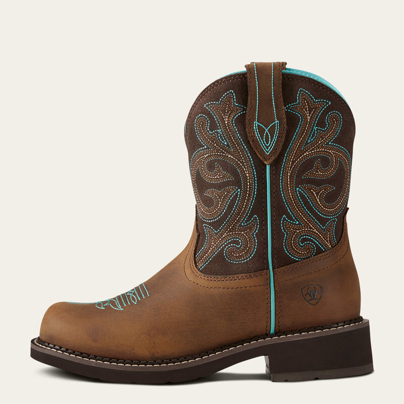 Ariat Women's Fatbaby Heritage Western Boot (Distressed Brown/Fudge)