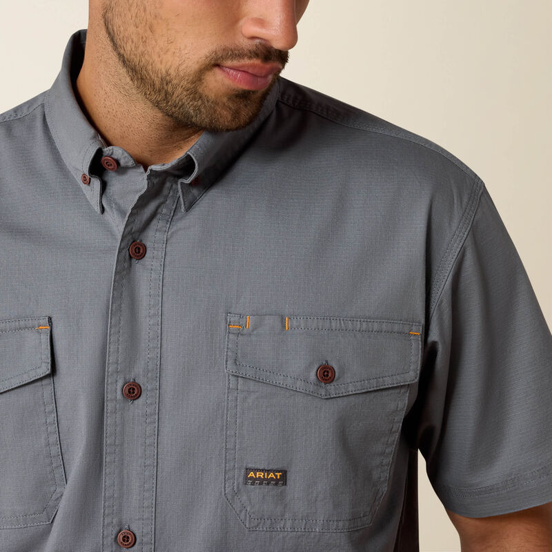Rebar Made Tough DuraStretch Work Shirt - (Steel)