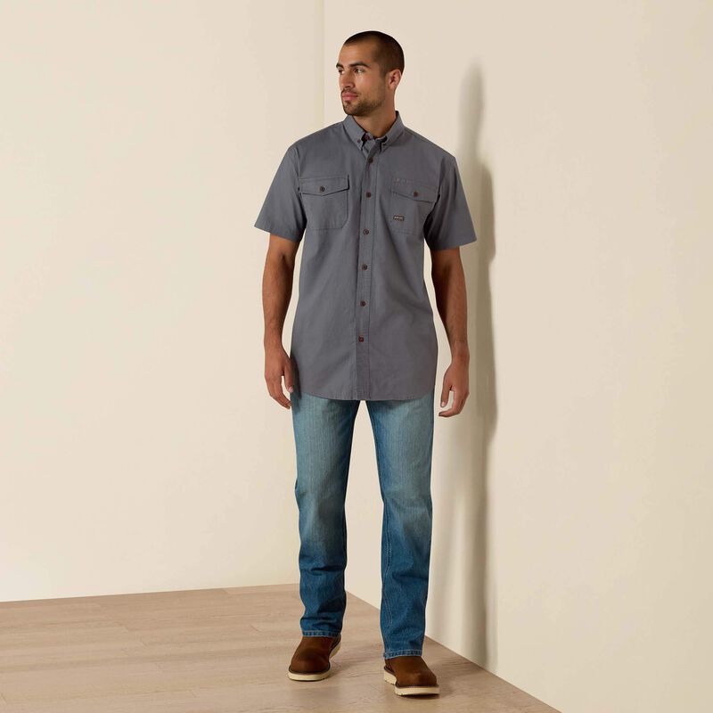Rebar Made Tough DuraStretch Work Shirt - (Steel)
