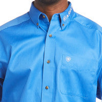 Ariat Men's Shirt - Team Logo Twill Classic Fit - (Seascape / USA)