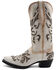 Ferrini Women's Sasha Inlay Western Boots - Snip Toe (Cream)