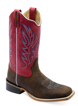 Old West Women's Western (Distressed Brown & Fuchsia)