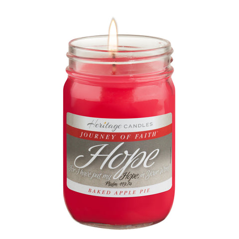 12 Oz HOPE Baked Apple Journey of Faith Heritage Candles