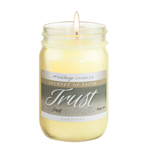 12 Oz TRUST Gardina Journey of Faith Heritage Candles