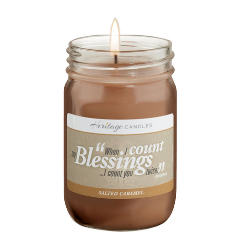 12 Oz BLESSINGS Salted Caramel Journey of Faith Heritage Candles