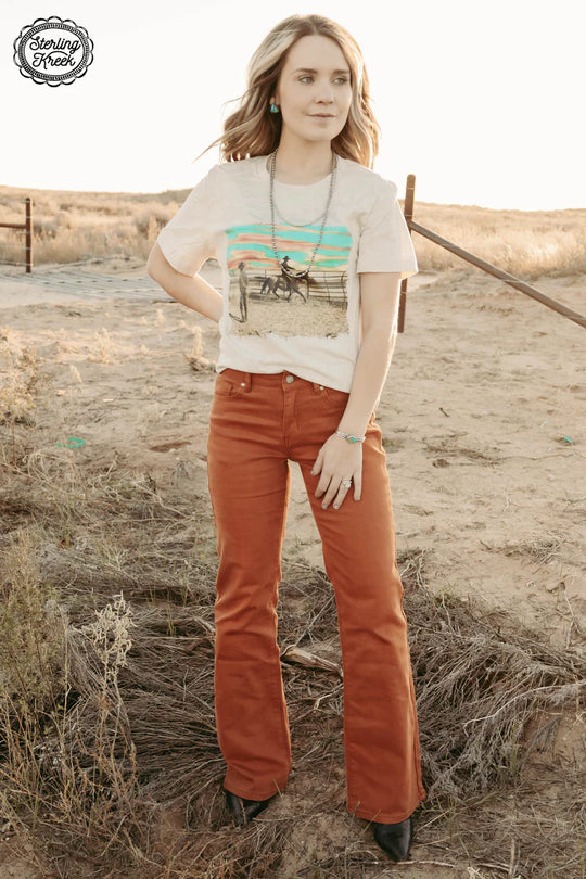 STERLING KREEK WALKING WEST DENIM RUST/BROWN (LONG)