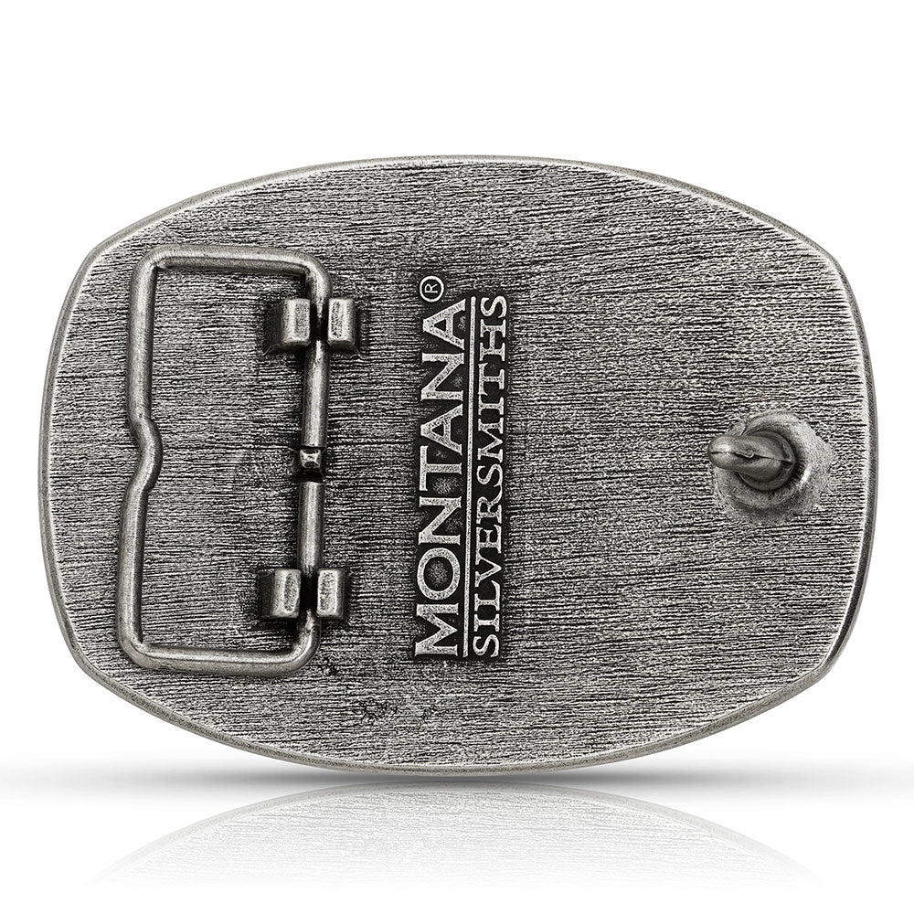 "Matched Pair" Deer Montana Silversmiths Attitudes Collection Belt Buckle