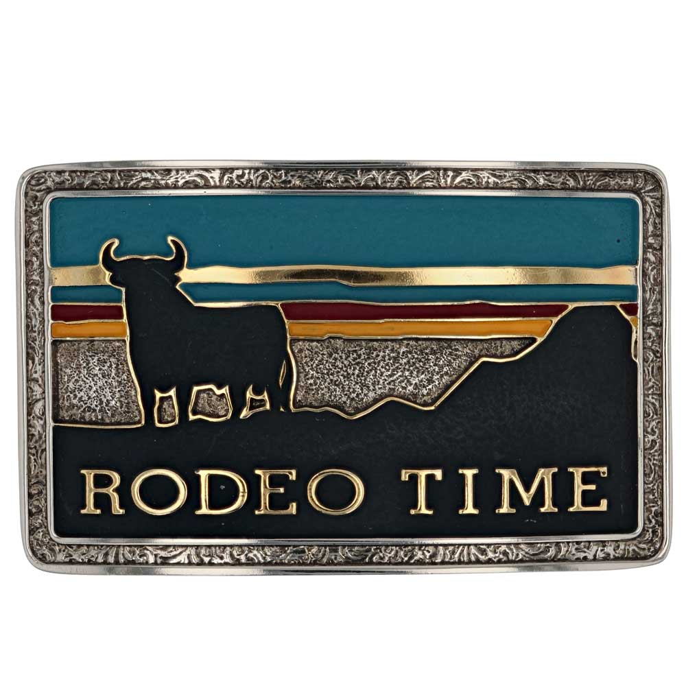 "Rodeo Time Southwestern" Montana Silversmiths Attitudes Collection Belt Buckle