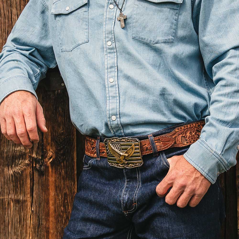 "Soaring Liberty" Montana Silversmiths Attitudes Collection Belt Buckle