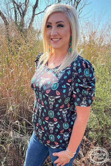 Sterling Kreek Western Tribal Women’s Blouse