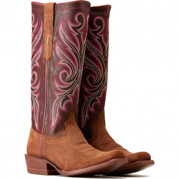 Ariat Womens Futurity Starlight StretchFit Terracotta Roughout-Brazen Tan Boot
