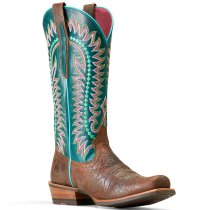 Ariat Women's Derby Monroe Western Boots (Shore Tan/Turquoise Nights)