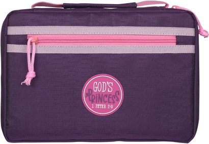 Bible Cover for Girls God's Princess - Inspirational Bible Verse for Children, Sturdy Easy Carry Book Case