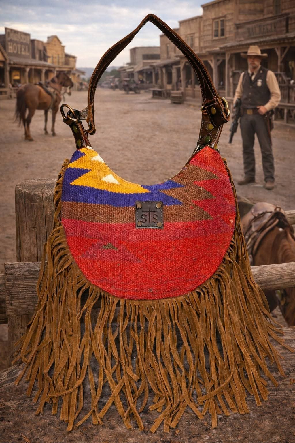 STS Ranchwear By Carroll Women's Crimson Sun Nellie Fringe Bag