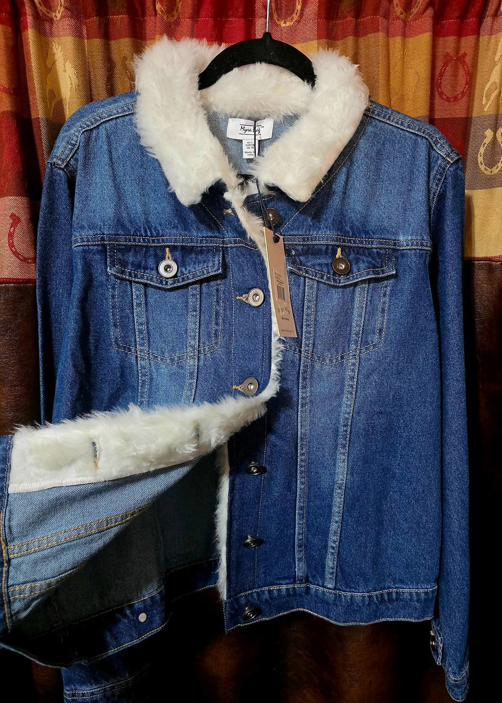 Myra Denim Jacket with Faux Fur Trim