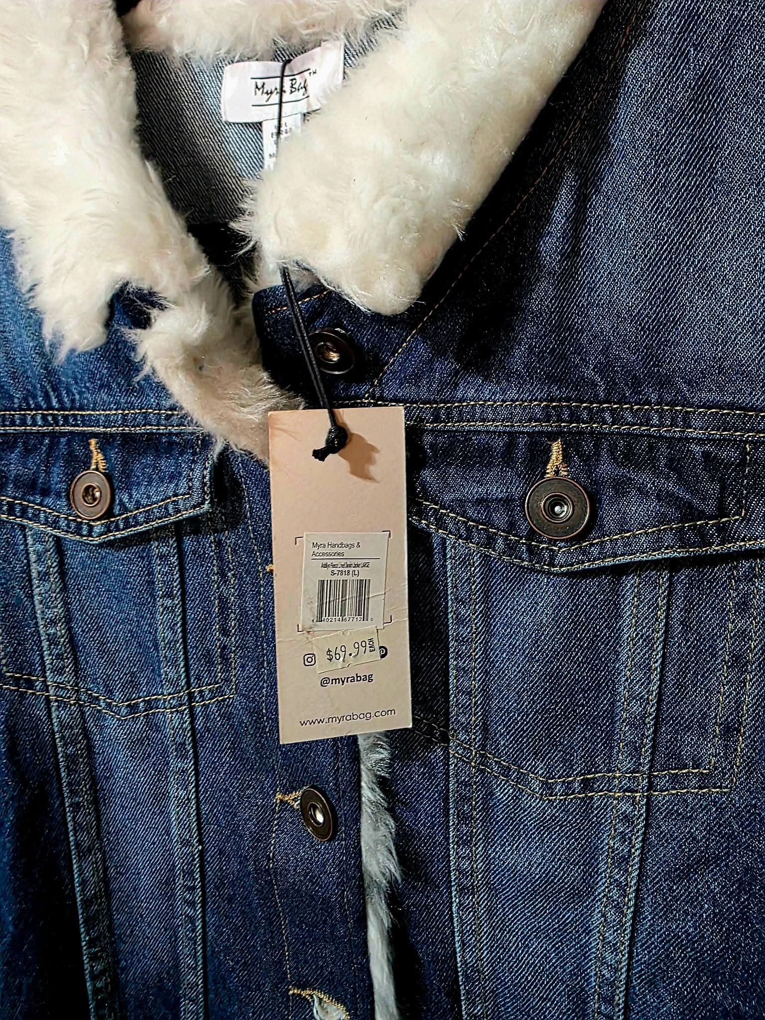 Myra Denim Jacket with Faux Fur Trim