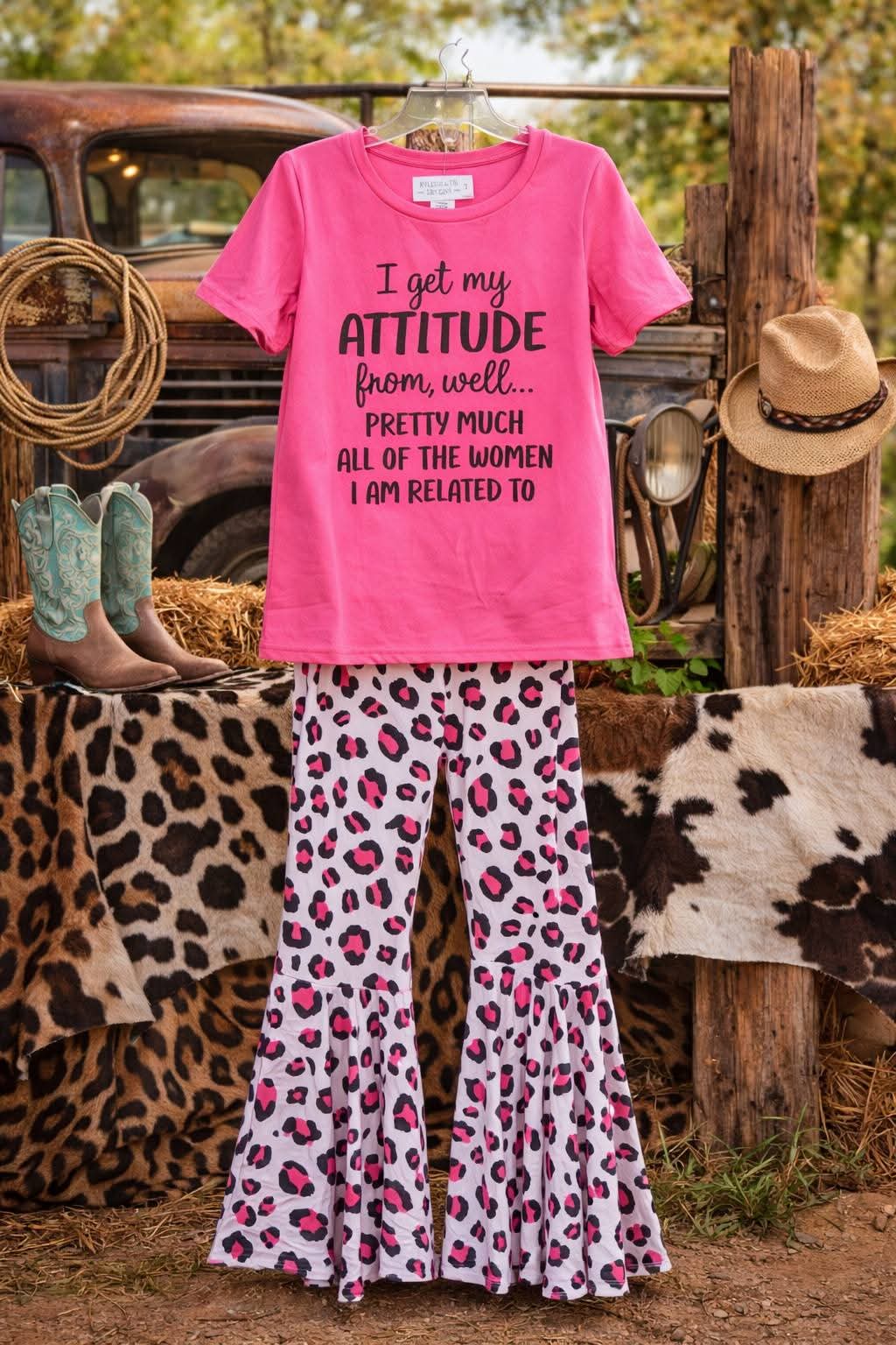 I Get My Attitude Girl's 2 Pc. Set