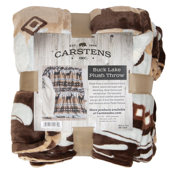 Carstens Buck Lake Plush Sherpa Throw