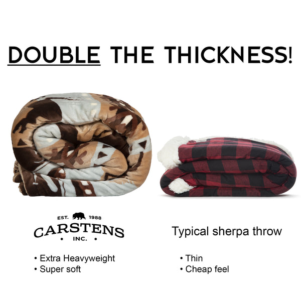 Carstens Buck Lake Plush Sherpa Throw