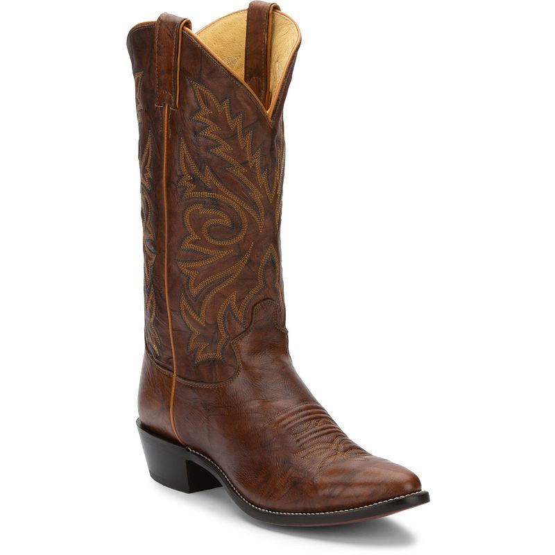 Justin Men's Elmer 13" Western Boot (Chestnut Marbled Deerlite)