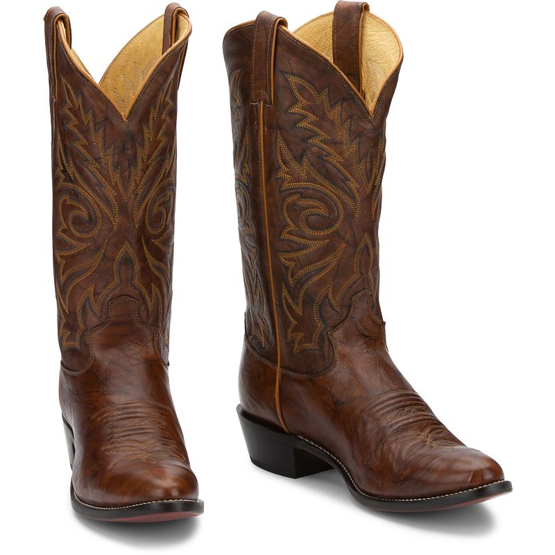 Justin Men's Elmer 13" Western Boot (Chestnut Marbled Deerlite)