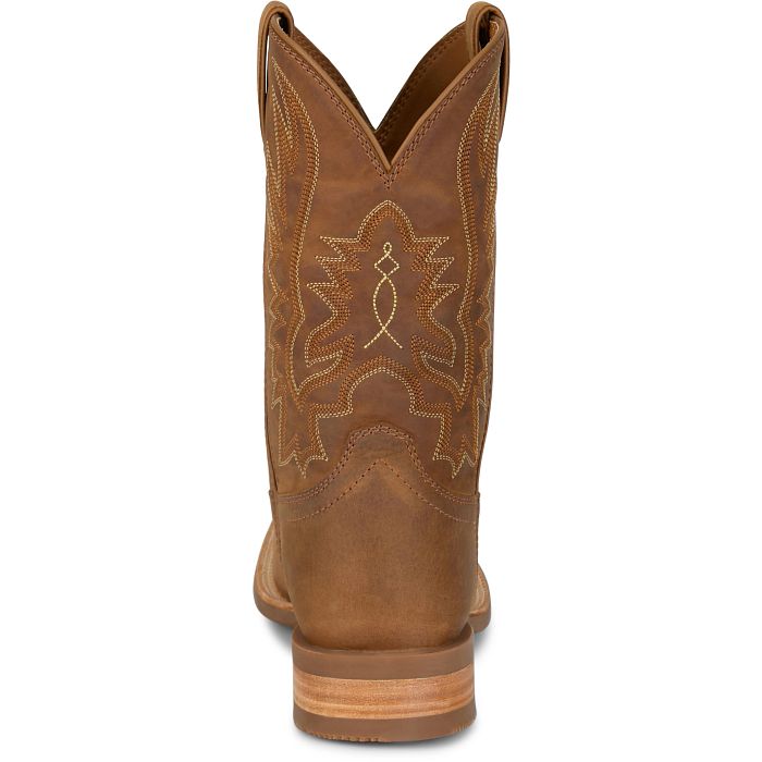 Justin Rustle 11" Men's Western Boots (Chestnut Brown)
