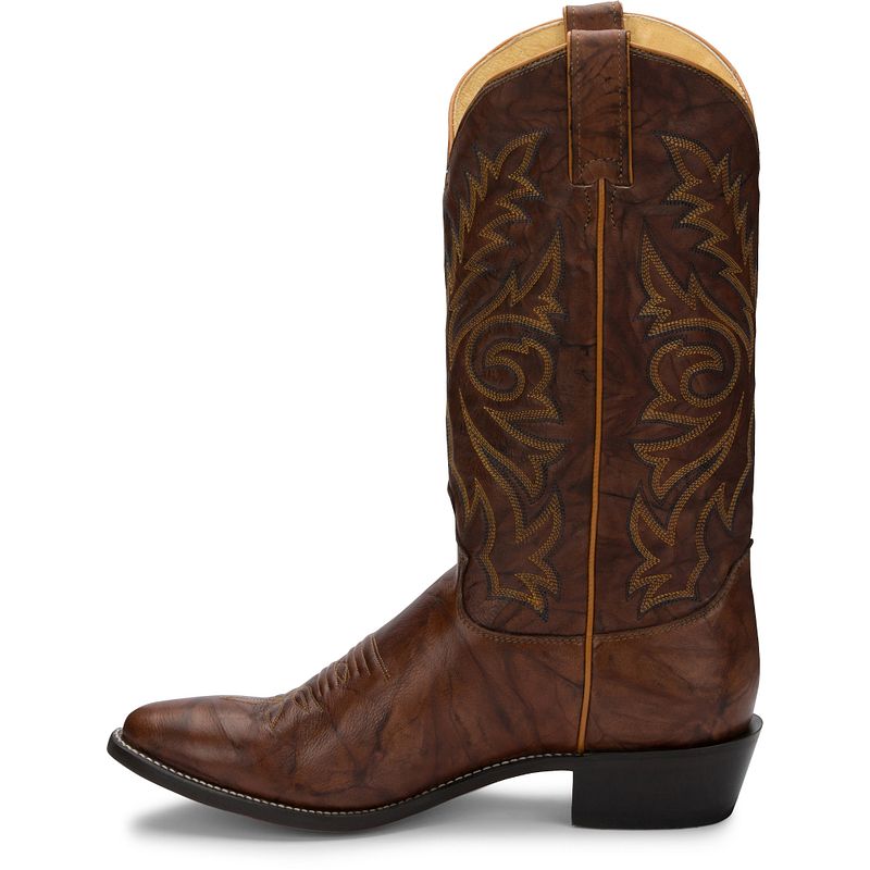 Justin Men's Elmer 13" Western Boot (Chestnut Marbled Deerlite)