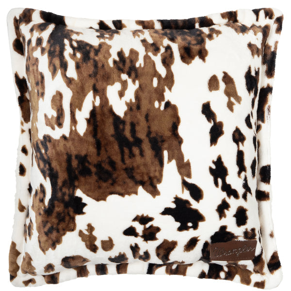 Carstens - Wrangler® Tri-color Cowhide Plush Sherpa Pillow