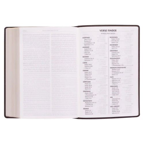 Super Giant Print Bible Dark Brown Faux Leather (KJV)
