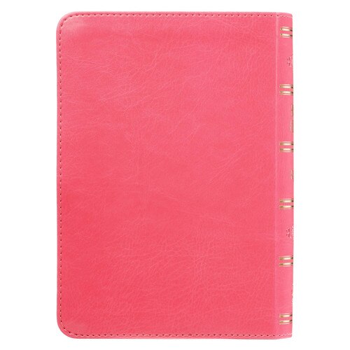 Pink Faux Leather Large Print Compact King James Version Bible