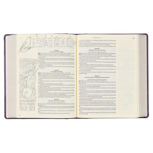 My Creative Bible - Purple Faux Leather Hardcover (KJV)