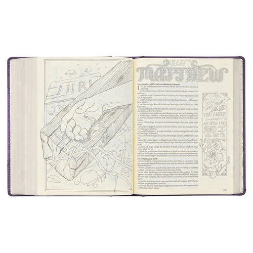 My Creative Bible - Purple Faux Leather Hardcover (KJV)