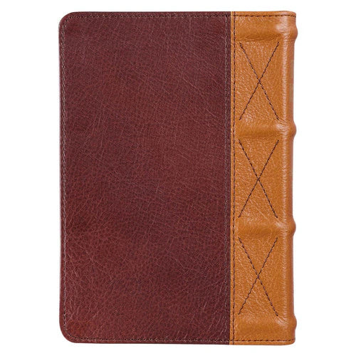 Saddle Tan & Butterscotch Large Print Compact Bible (KJV)