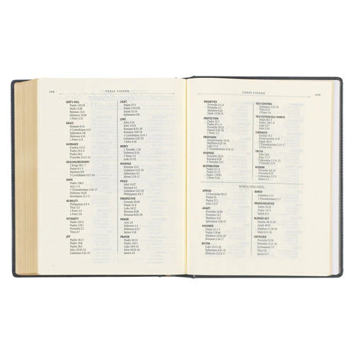 Iron Gray Faux Leather Large Print Note Taking Bible (KJV) - Hardcover