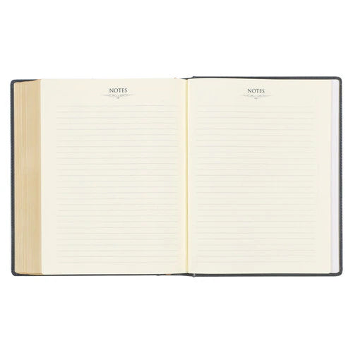 Iron Gray Faux Leather Large Print Note Taking Bible (KJV) - Hardcover
