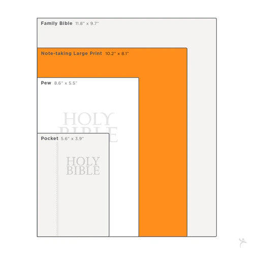 Iron Gray Faux Leather Large Print Note Taking Bible (KJV) - Hardcover
