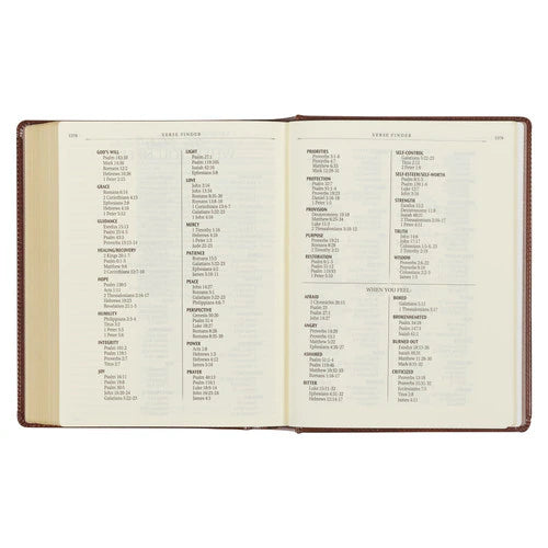 Saddle Tan Faux Leather Note Taking Bible (KJV) - Hardcover