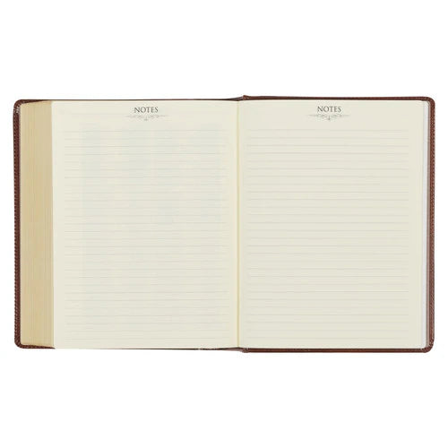 Saddle Tan Faux Leather Note Taking Bible (KJV) - Hardcover