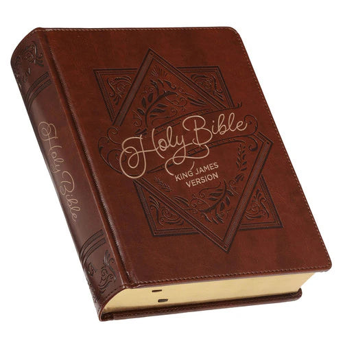 Saddle Tan Faux Leather Note Taking Bible (KJV) - Hardcover