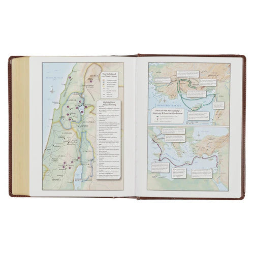 Saddle Tan Faux Leather Note Taking Bible (KJV) - Hardcover