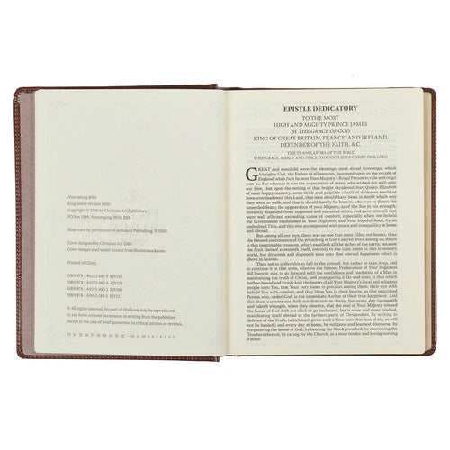Saddle Tan Faux Leather Note Taking Bible (KJV) - Hardcover