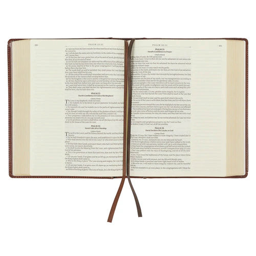 Saddle Tan Faux Leather Note Taking Bible (KJV) - Hardcover