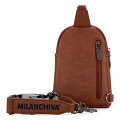 Montana West Milan Chiva Sling Bag/Crossbody/Chest Bag (Brown)