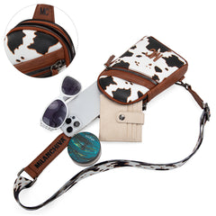 Montana West Milan Chiva Sling Bag/Crossbody/Chest Bag (Brown)