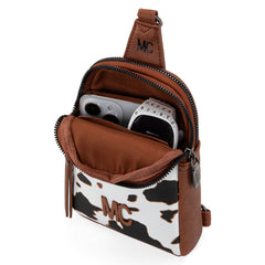 Montana West Milan Chiva Sling Bag/Crossbody/Chest Bag (Brown)