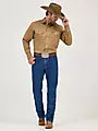 Wrangler Men's Cowboy Cut® Firm Finish Twill Western Snap Work Shirt