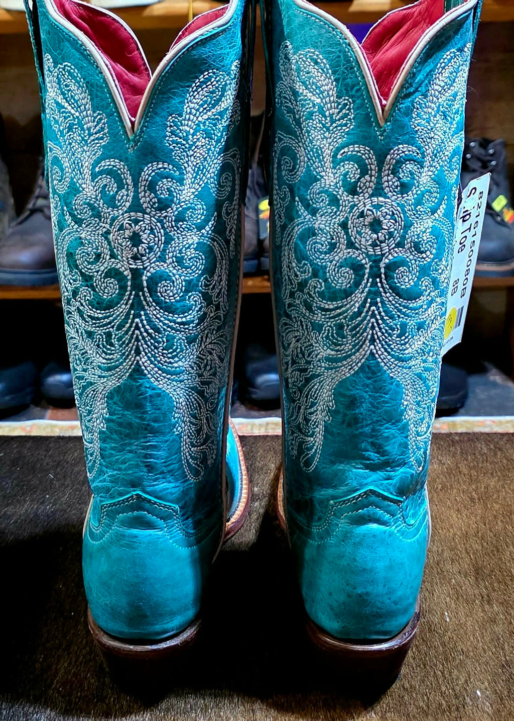 Ferrini Women's Southern Charm Turquoise Cowgirl Boot - Snip Toe