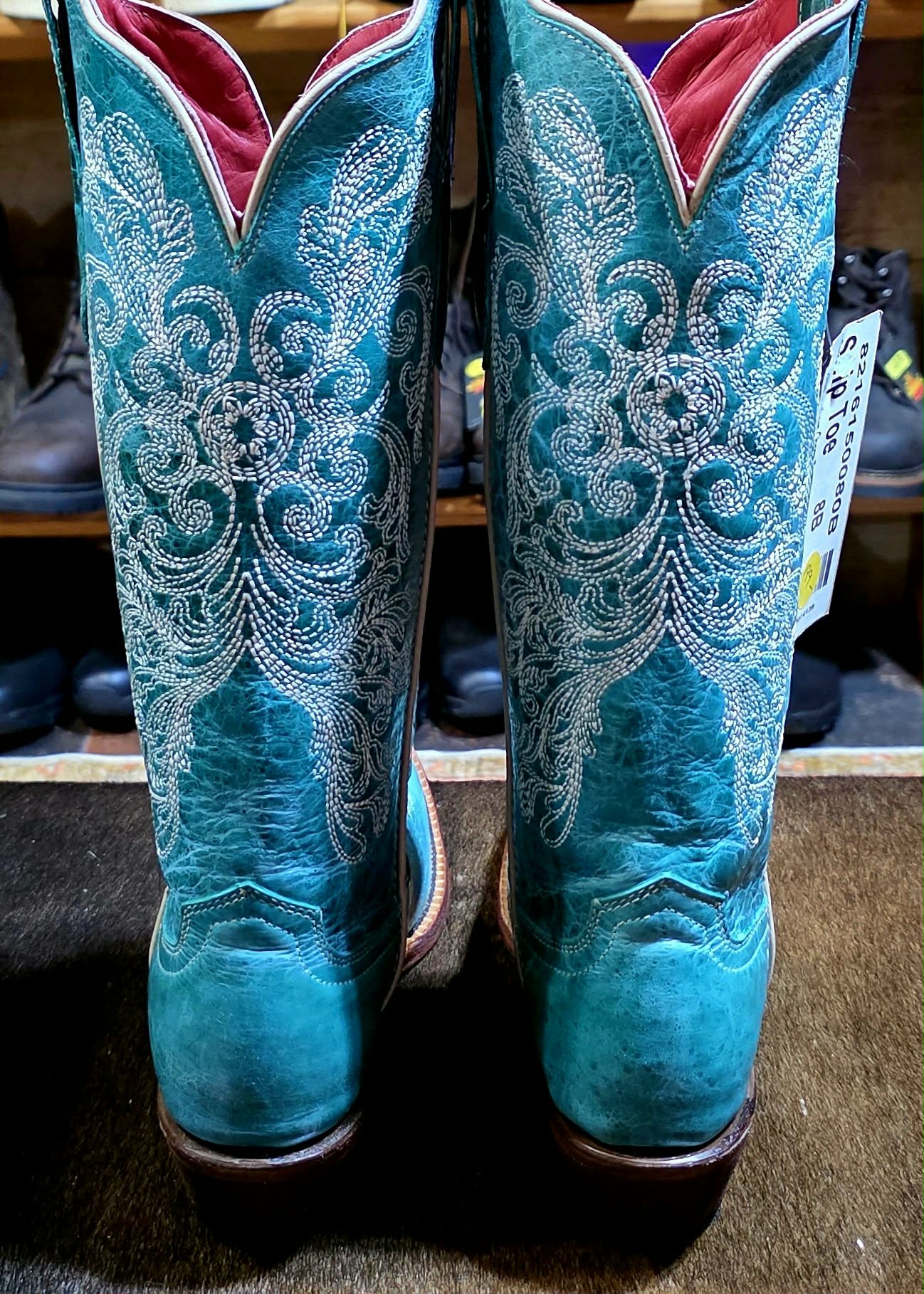 Ferrini Women's Southern Charm Turquoise Cowgirl Boot - Snip Toe